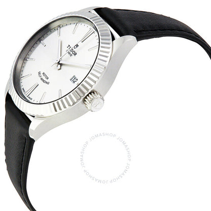 ساعة تيودور ستايل أوتوماتيكية للرجال بمينا فضي