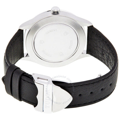 ساعة تيودور ستايل أوتوماتيكية للرجال بمينا فضي