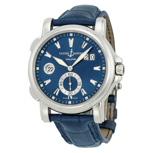 Ulysse Nardin, Ulysee Nardin Maxi GMT Blue Dial Men's Watch 243-55-93