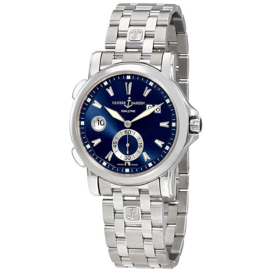 Ulysse Nardin, Big Date Blue Dial Automatic Men's GMT Steel Watch