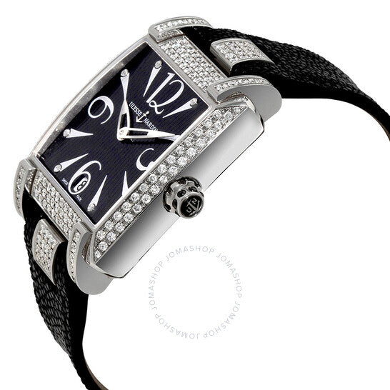 ساعة أوليس ناردين كابريس أوتوماتيكية بمينا أسود ستينغراي للسيدات