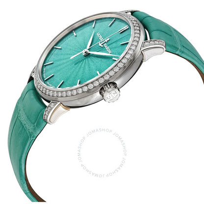 ساعة كلاسيكو ليدي دايموند للنساء من أوليس ناردين، بمينا أخضر