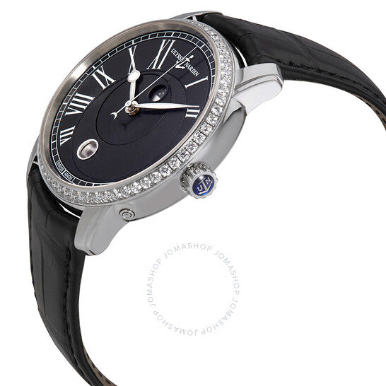 Ulysse Nardin, Classico Luna Automatic Diamond Black Dial Men's Watch