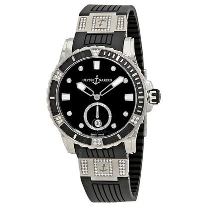 ساعة أوليس ناردين دايفر أوتوماتيكية للسيدات بمينا أسود