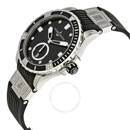 ساعة أوليس ناردين دايفر أوتوماتيكية للسيدات بمينا أسود