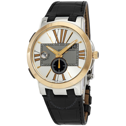 ساعة أوليس ناردين التنفيذية الأوتوماتيكية ثنائية التوقيت للرجال