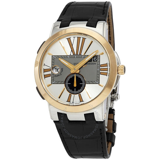 ساعة أوليس ناردين التنفيذية الأوتوماتيكية ثنائية التوقيت للرجال