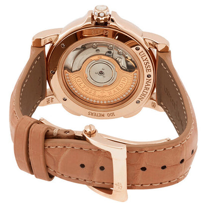 ساعة Ulysse Nardin، GMT Big Date أوتوماتيكية مرصعة بالألماس للسيدات