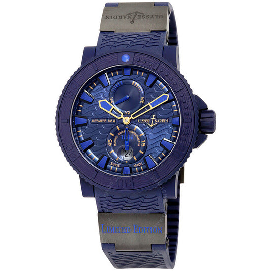 Ulysse Nardin, Marine Diver Blue Ocean Automatic Blue Dial Blue Rubber Men's Watch