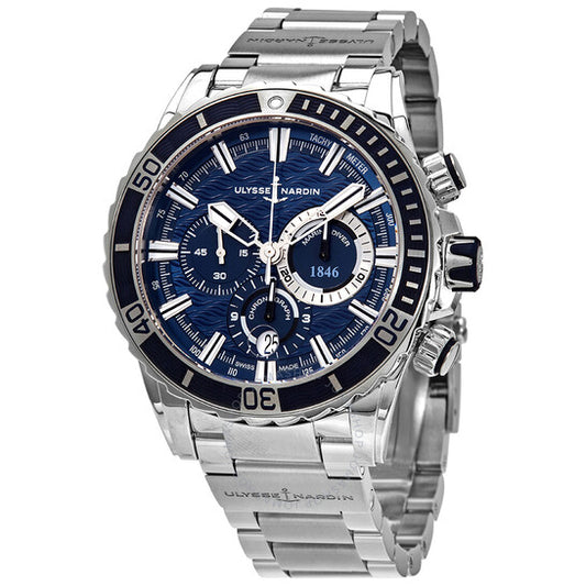 Ulysse Nardin, Marine Diver Blue Wave Dial Chronograph Automatic Men's Watch