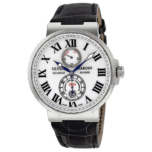 Ulysse Nardin, Maxi Marine Automatic White Dial Stainless Steel Men's Watch 263-67-40