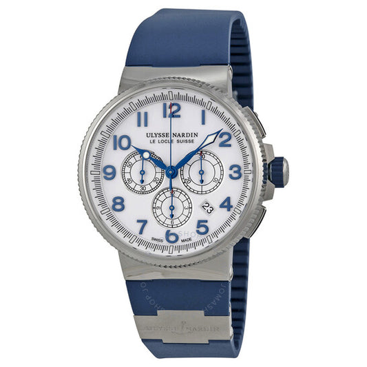 Ulysse Nardin, Maxi Marine Chronograph Automatic White Dial Men's Watch