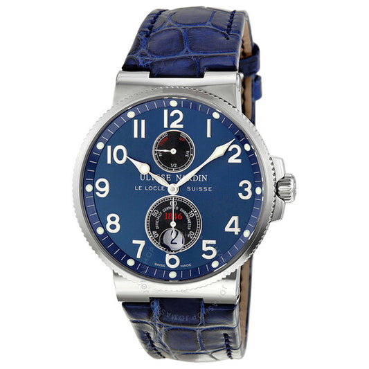 Ulysse Nardin, Maxi Marine Chronometer Blue Dial Leather Men's Watch