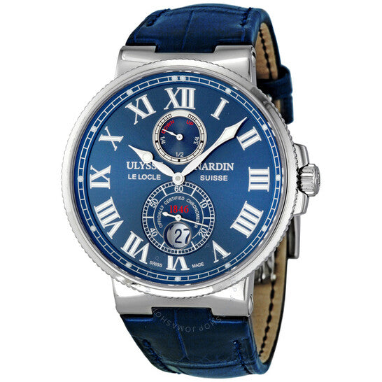 Ulysse Nardin, Maxi Marine Chronometer Blue Leather Men's Watch 263-67/43