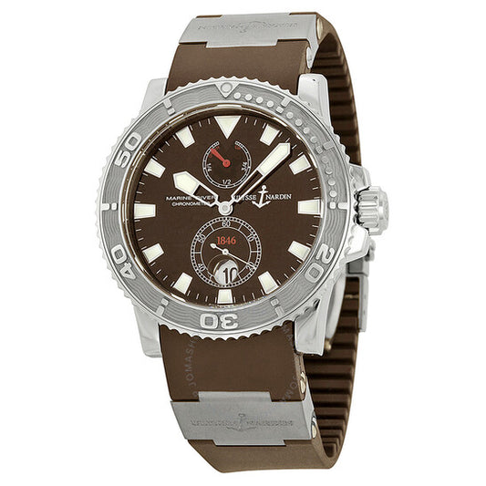 Ulysse Nardin, Maxi Marine Diver Brown Dial Brown Rubber Men's Watch 263-33-3-95