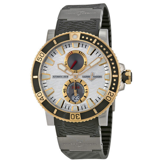 Ulysse Nardin, Maxi Marine Diver Silver Dial Titanium Rose Gold Men's Watch 265-90-3T-91