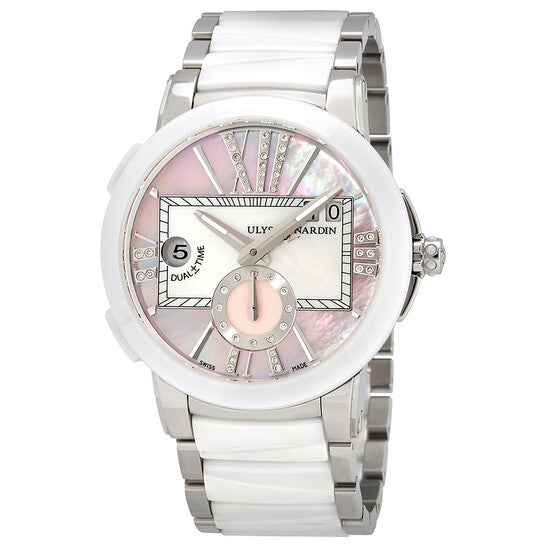 Ulysse Nardin, Pink Mother Of Pearl Dial Ladies GMT Watch