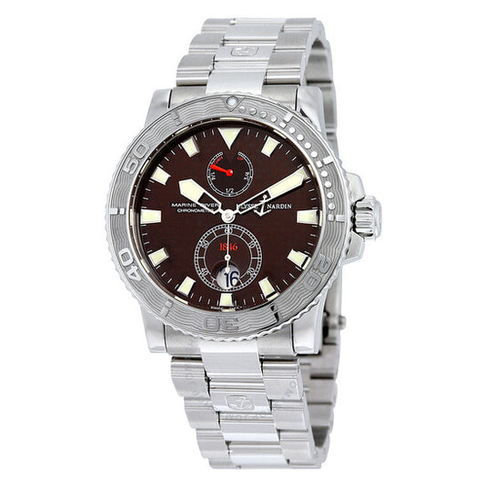 Ulysse Nardin, Maxi Marine Diver Burgundy Dial Stainless Steel Men's Watch 263-33-7-95