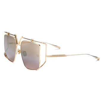 Brown Gradient/Gold Flash Irregular Ladies Sunglasses