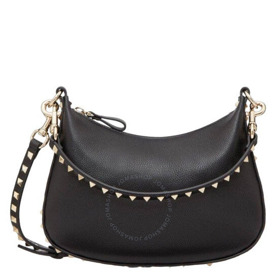 Valentino Garavani, Garavani Black Small Rockstud Leather Shoulder Bag