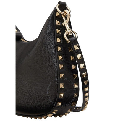 Valentino Garavani, Garavani Black Small Rockstud Leather Shoulder Bag