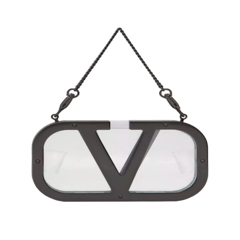Garavani Logo-Plaque Clear Clutch