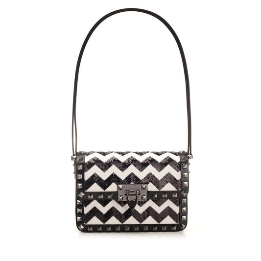 Garavani Small Rockstud23 Embroidered Shoulder Bag
