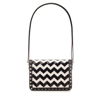 Garavani Small Rockstud23 Embroidered Shoulder Bag
