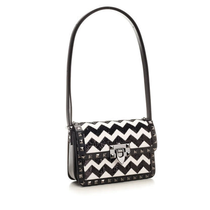 Garavani Small Rockstud23 Embroidered Shoulder Bag