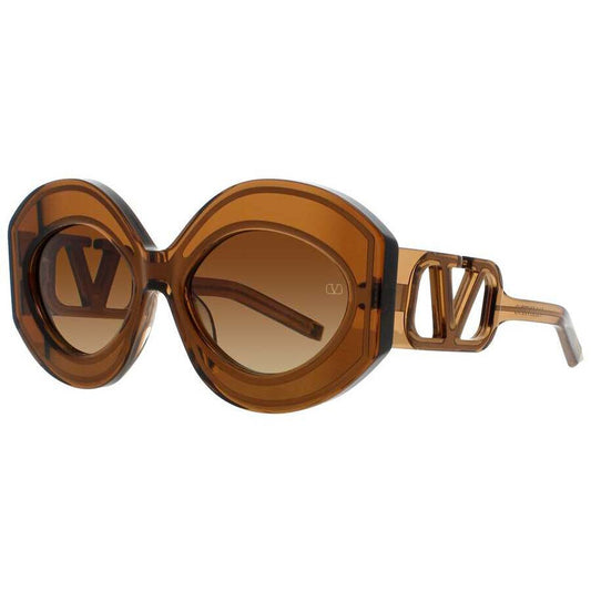 Ladies Brown Rectangular Sunglasses