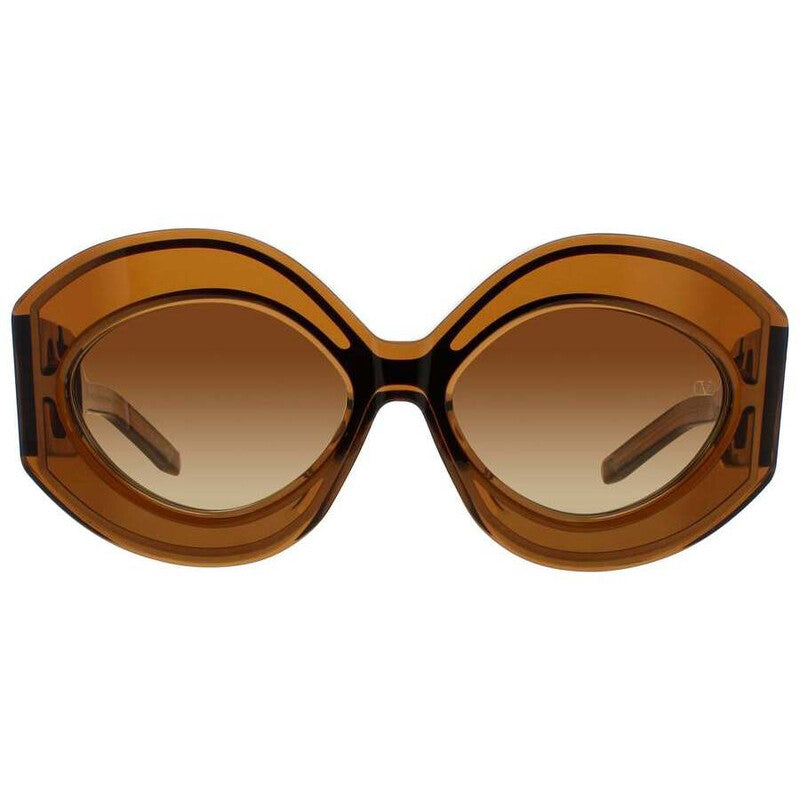Ladies Brown Rectangular Sunglasses
