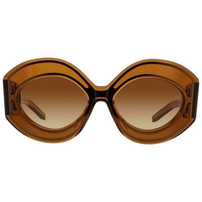 Ladies Brown Rectangular Sunglasses