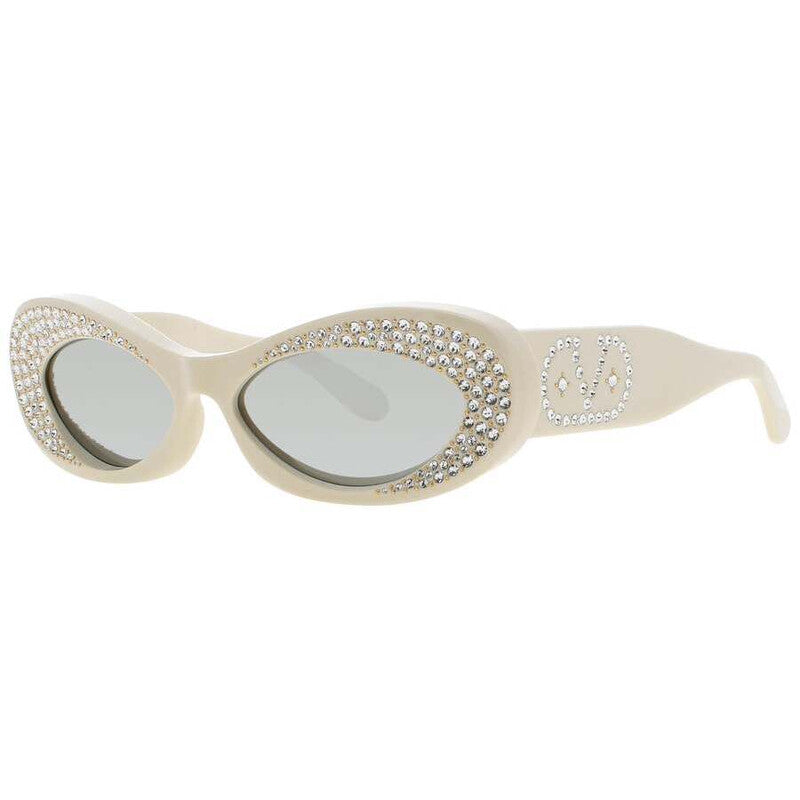 Ladies Gold Tone Rectangular Sunglasses