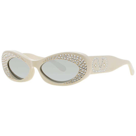Ladies Gold Tone Rectangular Sunglasses