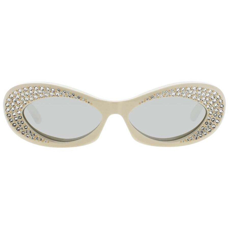 Ladies Gold Tone Rectangular Sunglasses