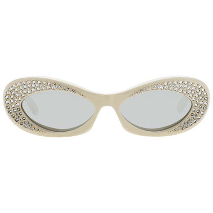 Ladies Gold Tone Rectangular Sunglasses