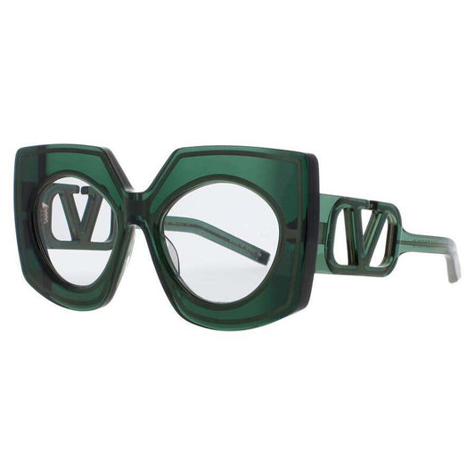 Ladies Silver Tone Rectangular Sunglasses