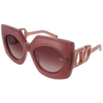 Soul Burgundy Gradient Irregular Ladies Sunglasses