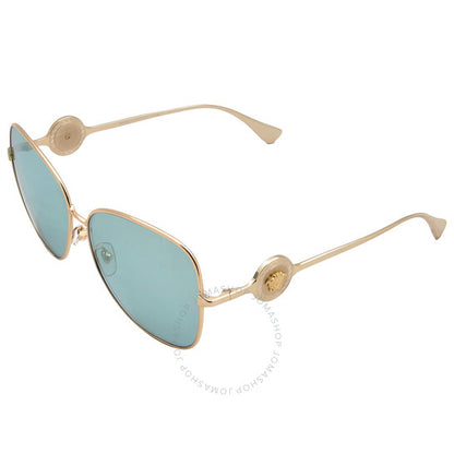 نظارة شمسية نسائية من فيرساتشي، مرآة فضية، بتصميم فراشة