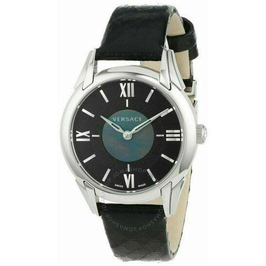 ساعة دافني النسائية من فيرساتشي، بمينا أسود