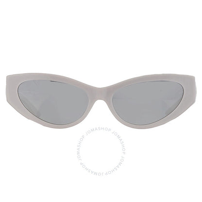 Versace, Blue Mirror Silver Cat Eye Ladies Sunglasses
