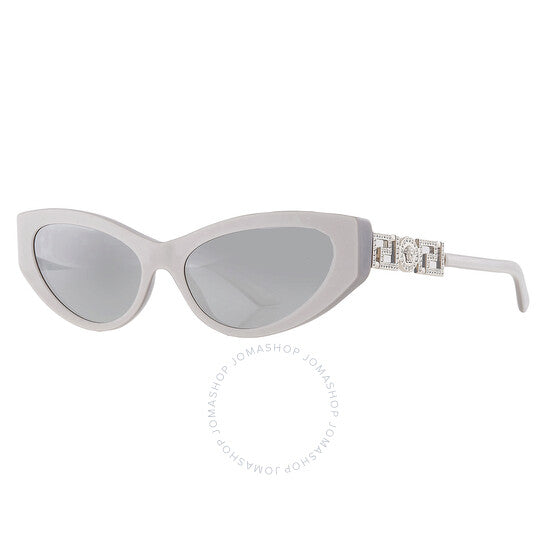 Versace, Blue Mirror Silver Cat Eye Ladies Sunglasses