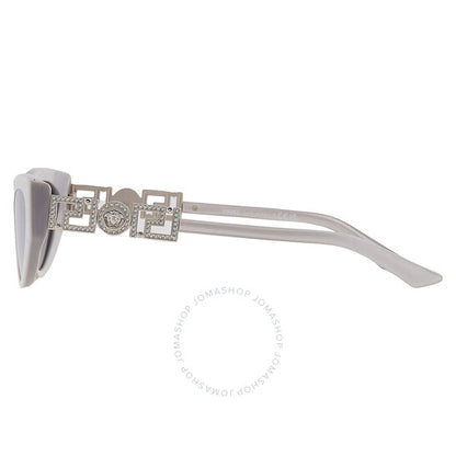 Versace, Blue Mirror Silver Cat Eye Ladies Sunglasses