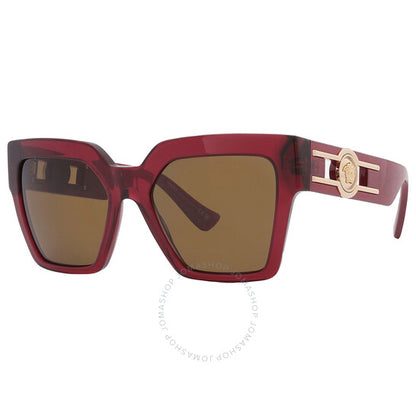 نظارة شمسية نسائية من فيرساتشي، بتصميم فراشة باللون البني