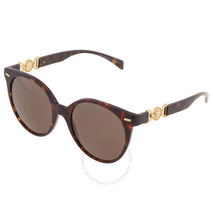 نظارة شمسية نسائية بيضاوية باللون البني من فيرساتشي