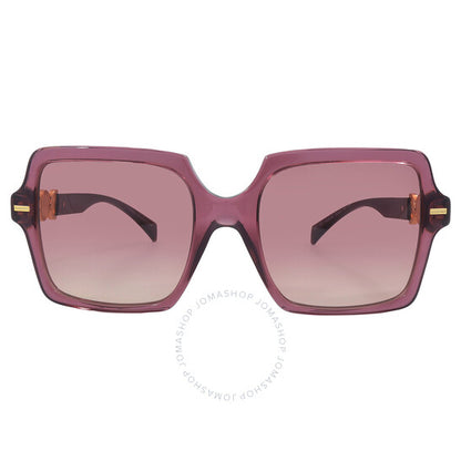 Versace, Brown Pink Gradient Square Ladies Sunglasses