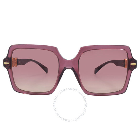 Versace, Brown Pink Gradient Square Ladies Sunglasses