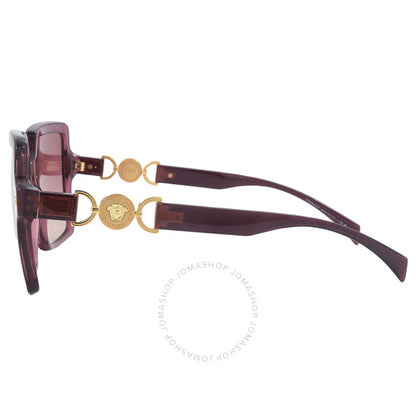 Versace, Brown Pink Gradient Square Ladies Sunglasses