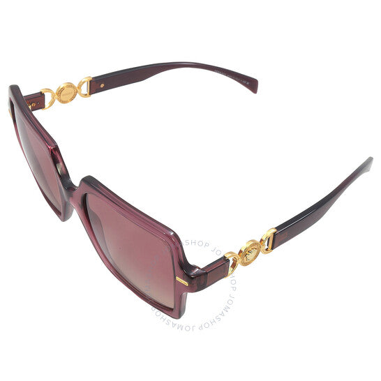 Versace, Brown Pink Gradient Square Ladies Sunglasses