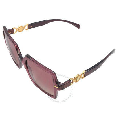 Versace, Brown Pink Gradient Square Ladies Sunglasses